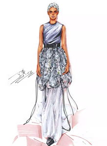 绘画艺术与时尚的交融 服装效果图赏析